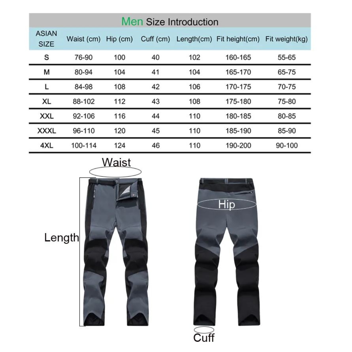 Breathable Winter Hiking Trouser
