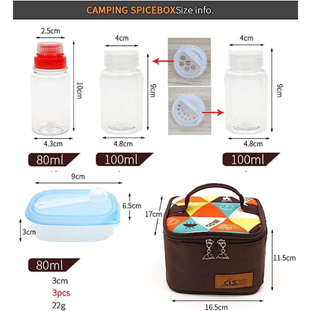 Spices Bottle Set Bag